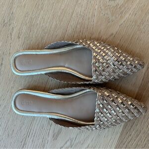 Women's Woven Tan Mules - Vegan footwear Ame brand